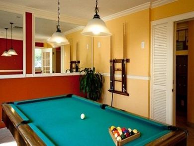 Billiard table in club house